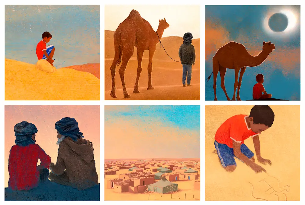 quadricula de 6 fotos de il·lustracions del llibre caramelo