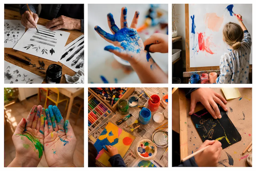 quadricula de 6 fotos de classes a l'ou
