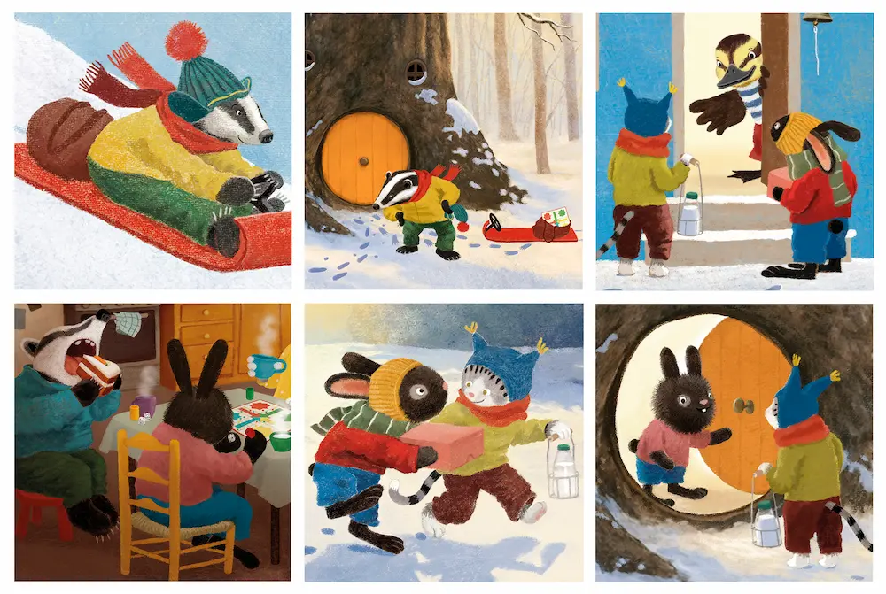 quadricula de 6 fotos de il·lustracions del llibre parxís